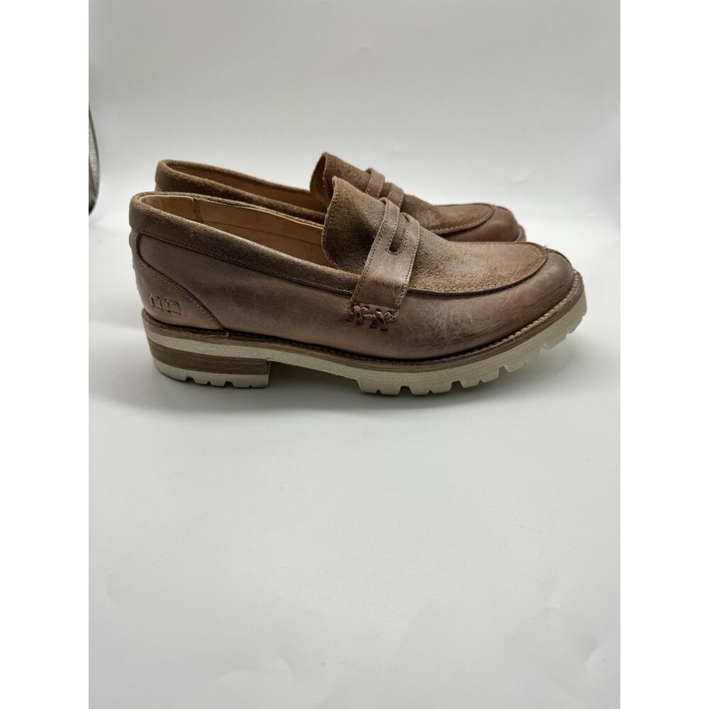 Bed Stu Reina III Tan Leather Mason Penny Loafer Shoes Cobbler Women’s Size 10 - Picture 5 of 11